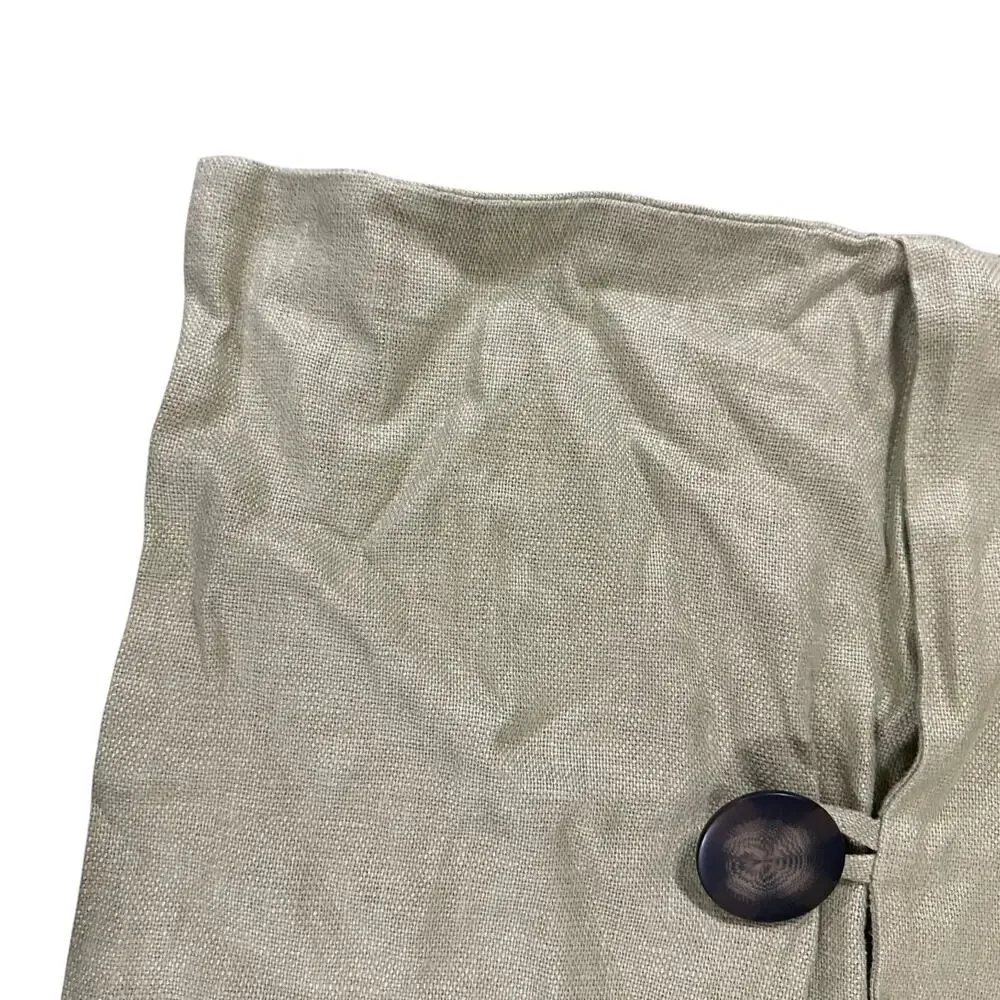 Pottery Barn 100% Linen Accent Pillow Cover Button Sage Green 18
